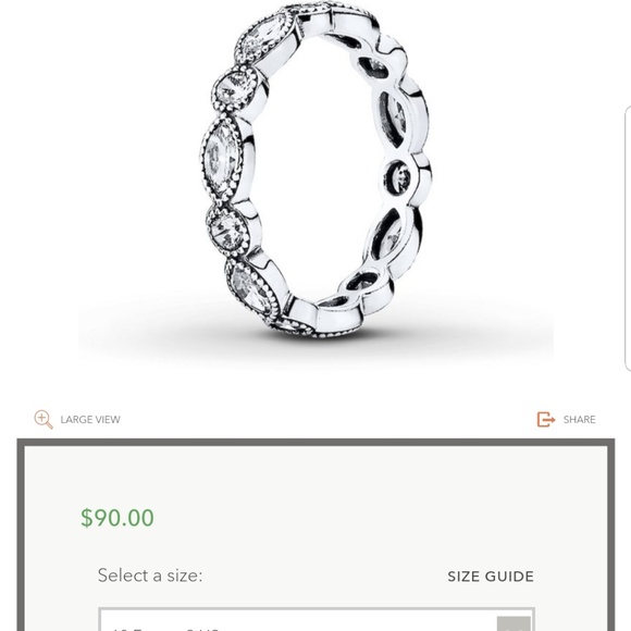 PANDORA Ring Brilliant Marquise Sterling Silver - Picture 2 of 5